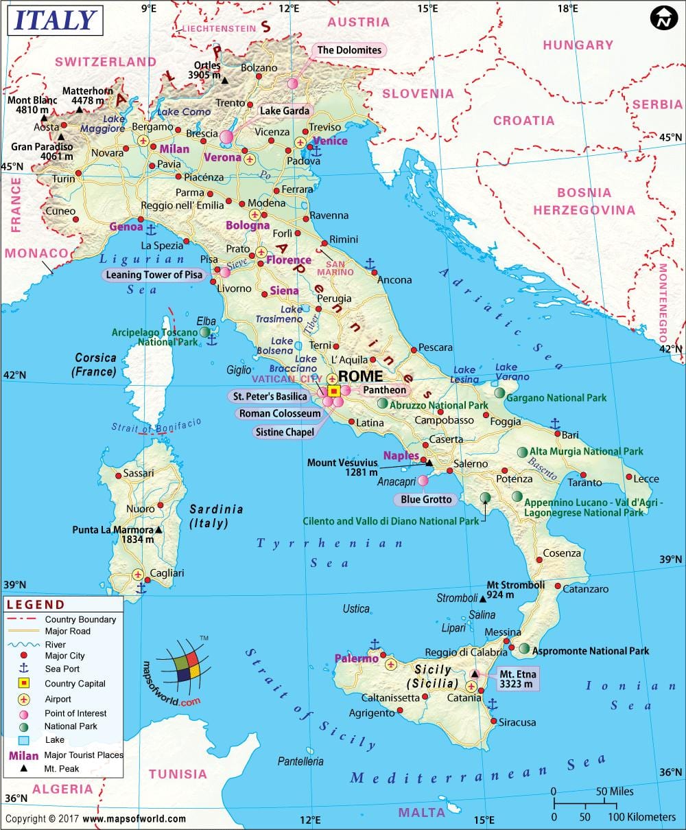 Mapa de nàpols itàlia voltants
