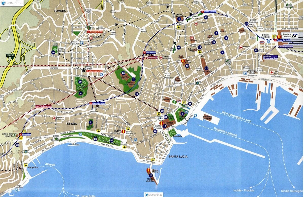 napoli mapa de la ciutat
