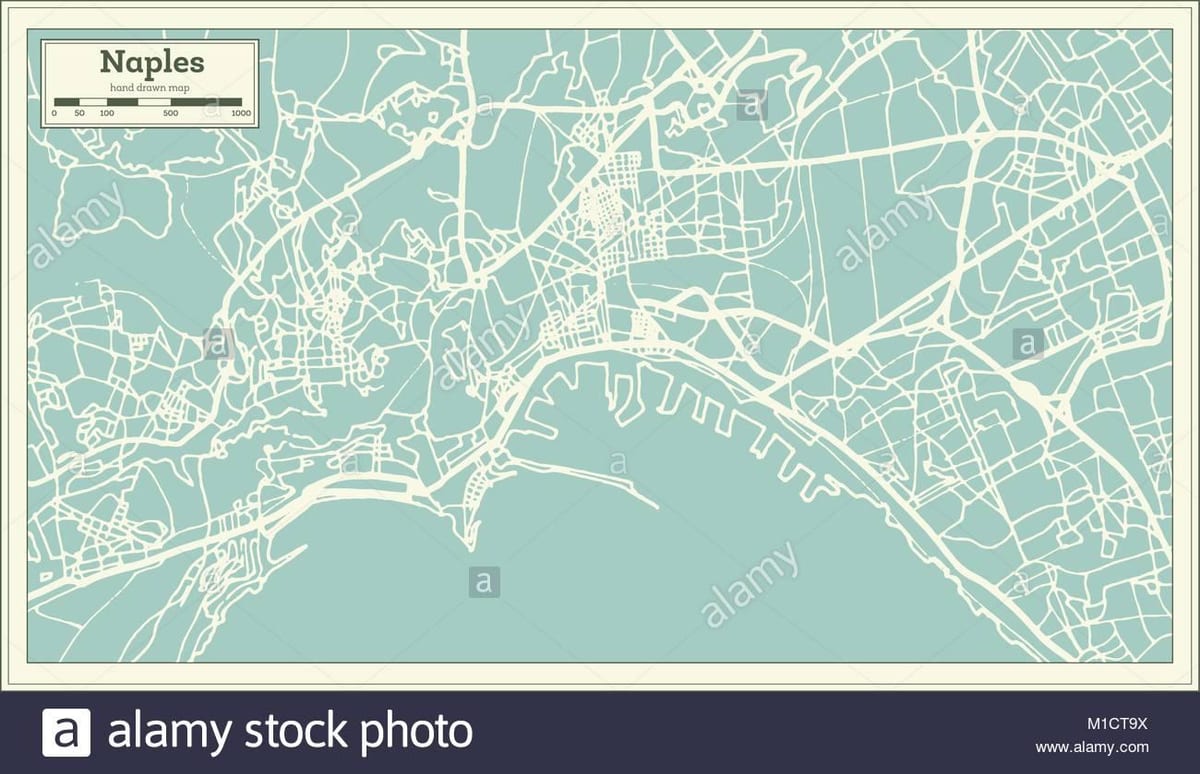 Mapa de nàpols itàlia ciutat