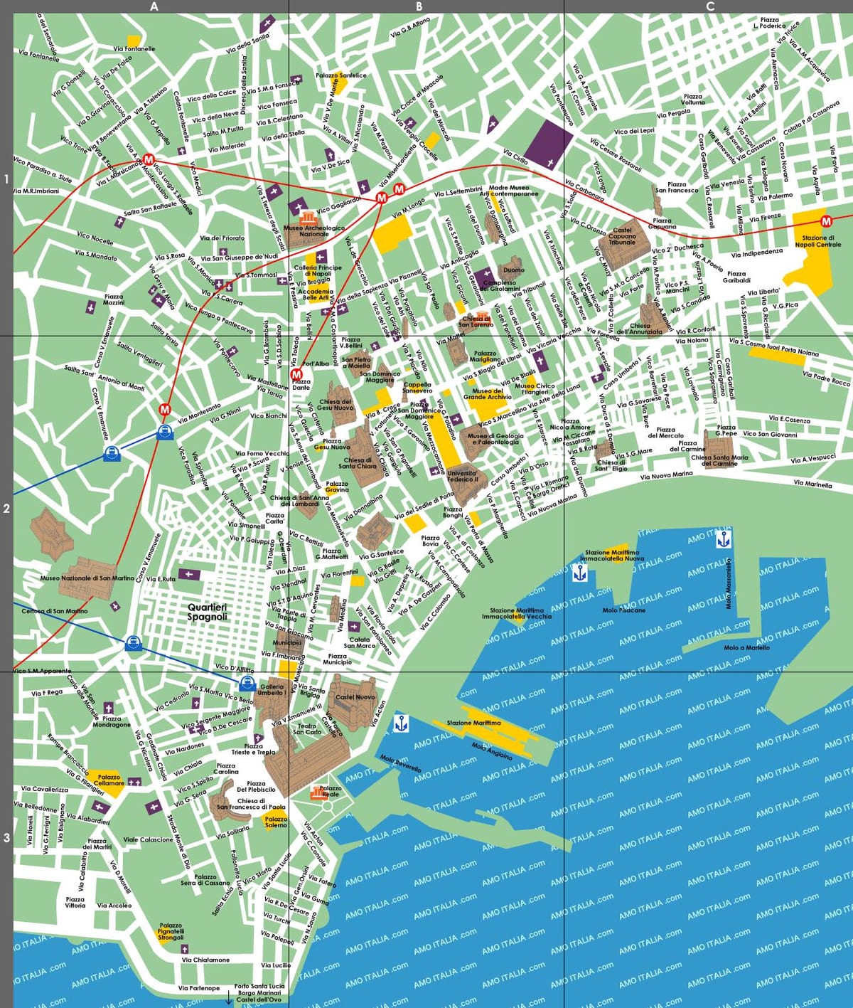 napoli mapa turístic