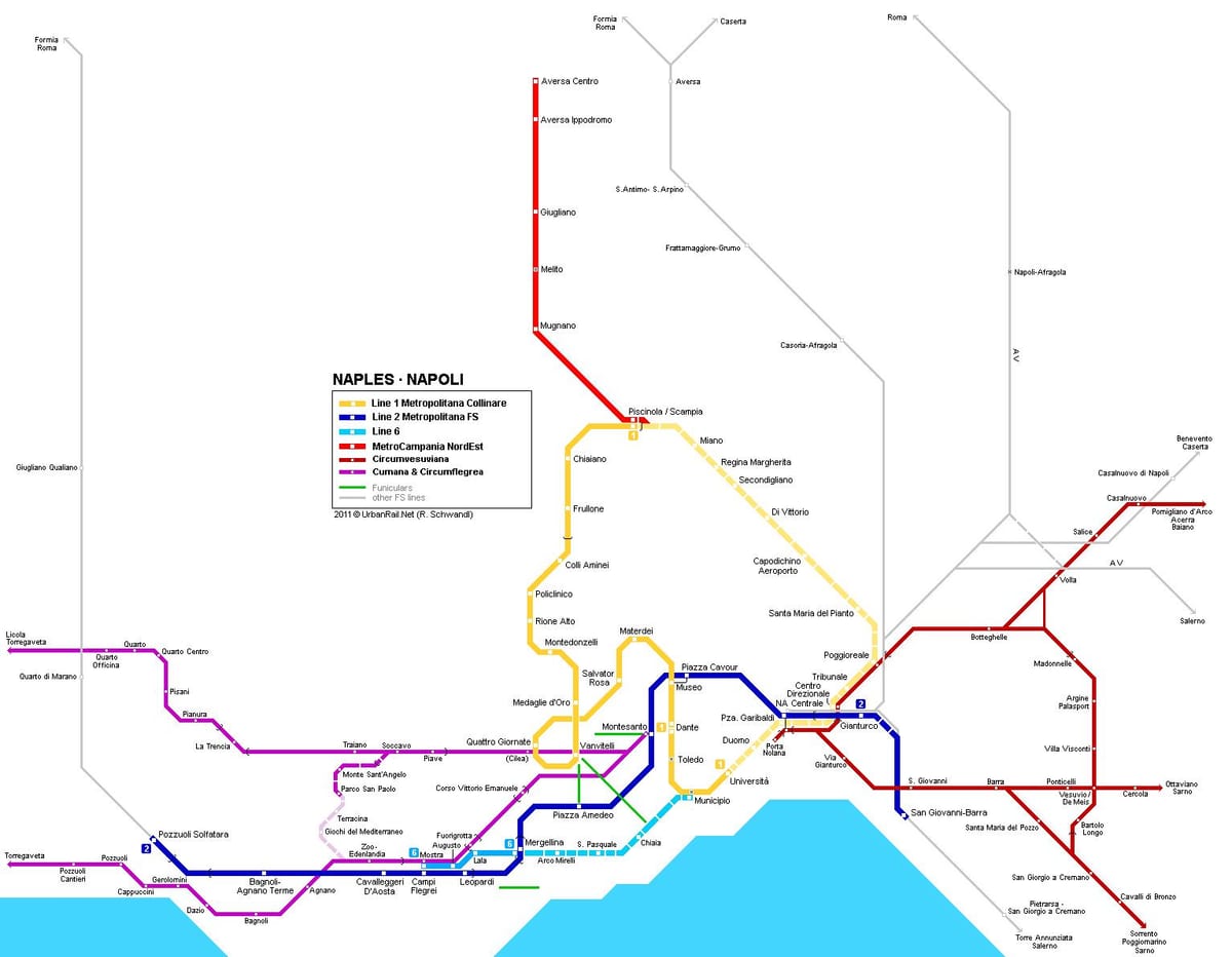 napoli metro mapa