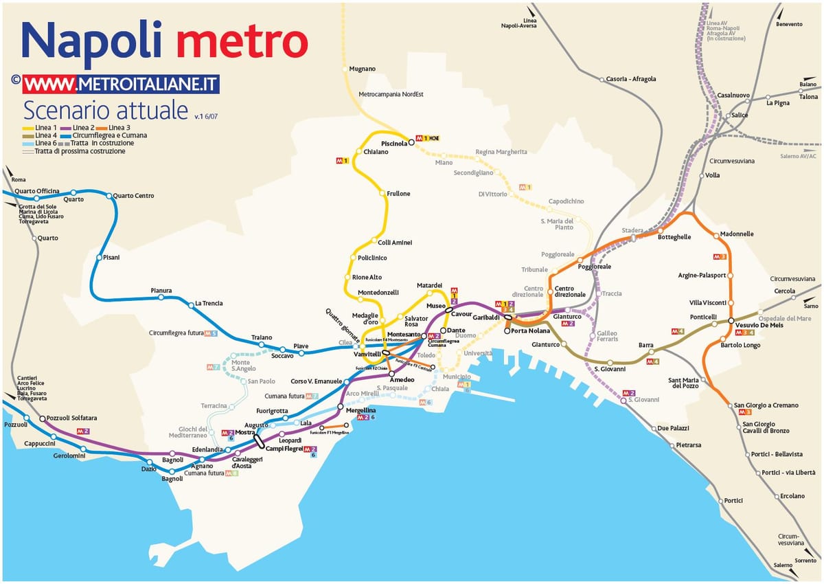 mapa de nàpols metro