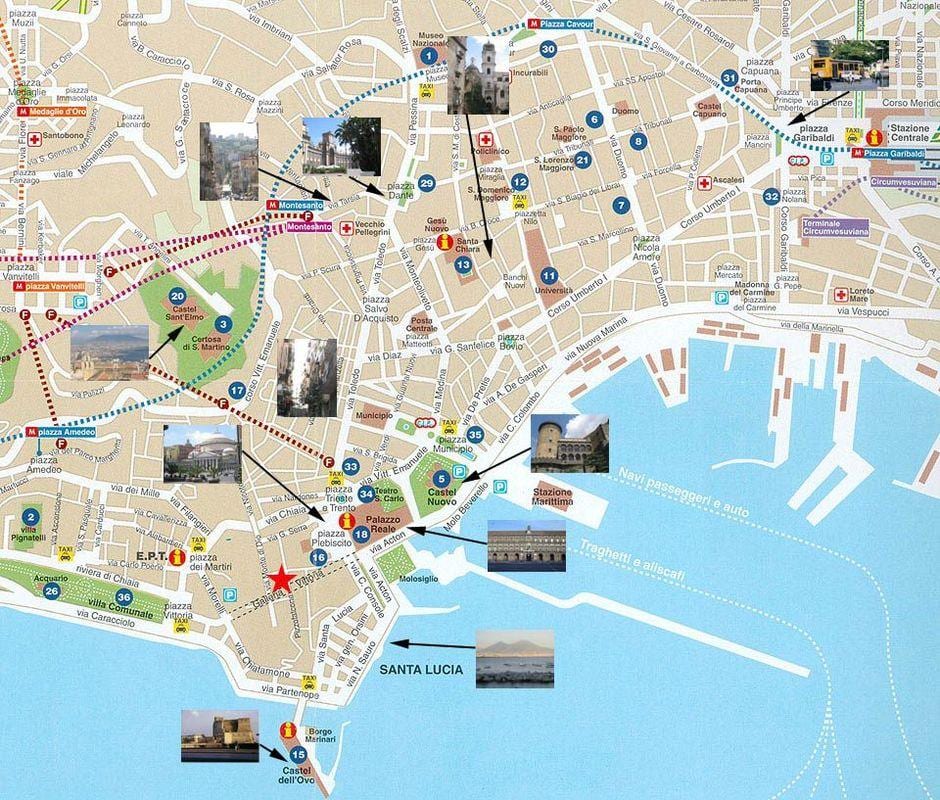 nàpols, itàlia port de creuers mapa