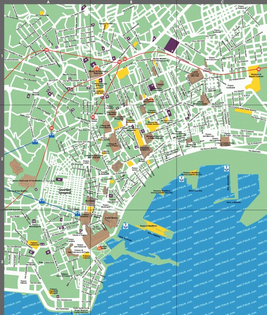 nàpols atraccions turístiques mapa