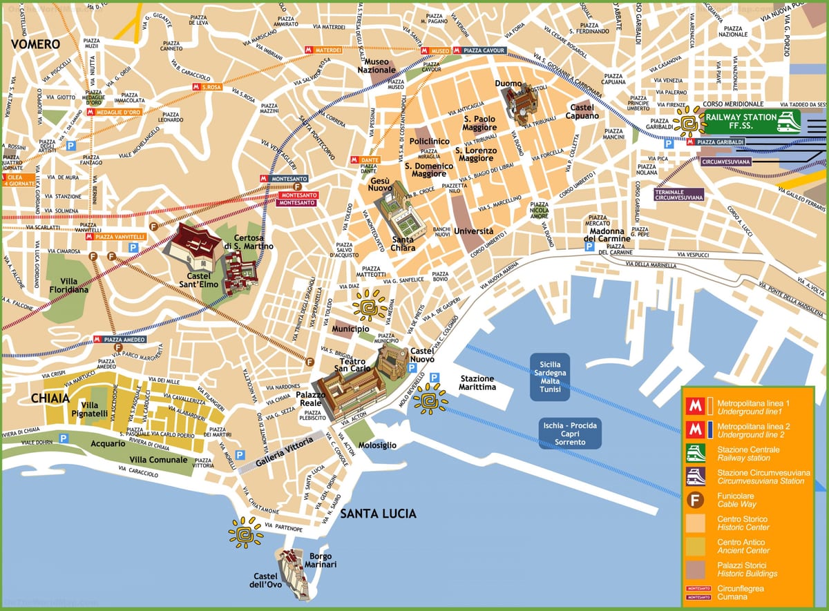 nàpols mapa turístic