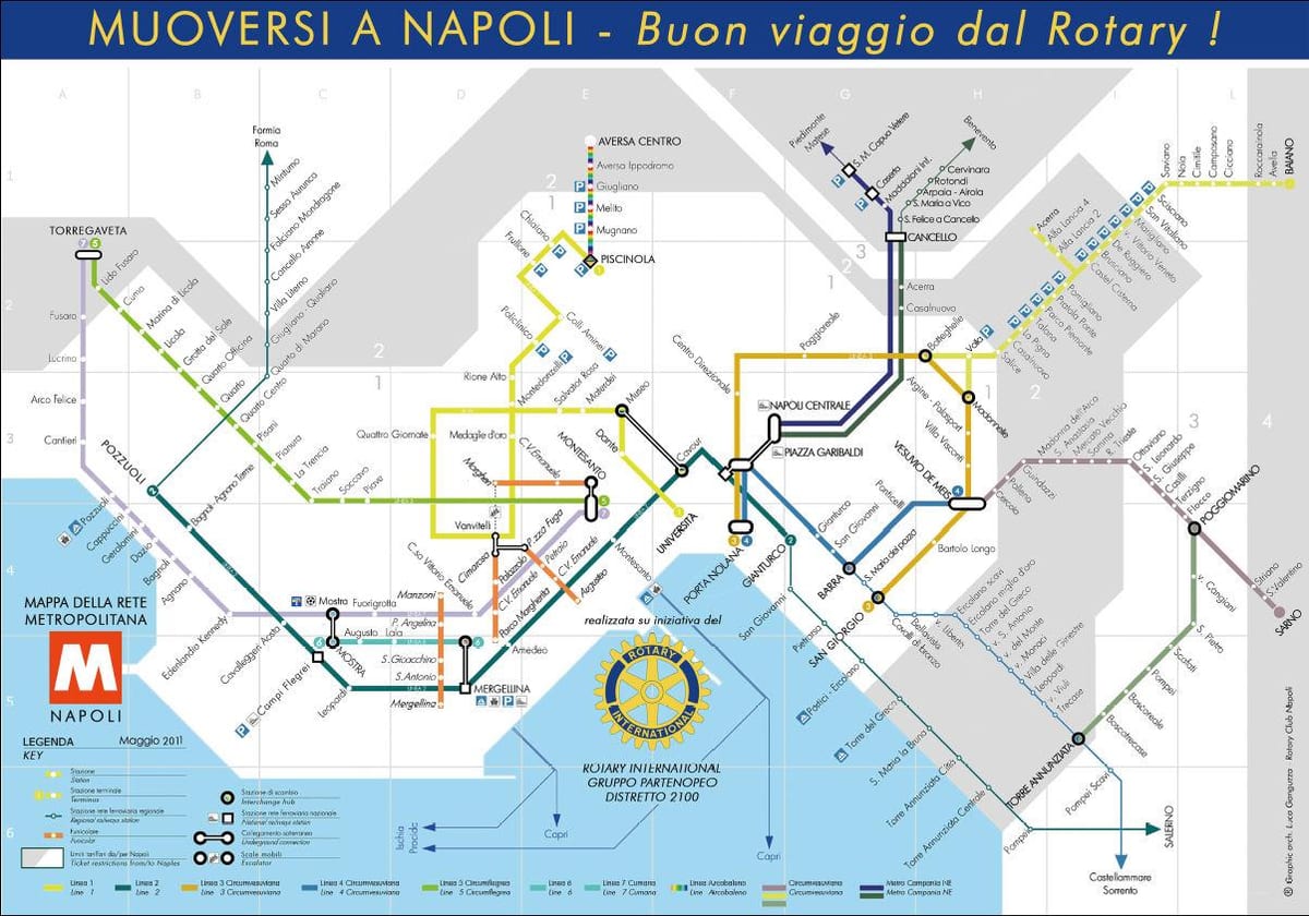 nàpols, itàlia metro mapa