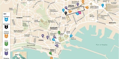Mapa de centro storico nàpols