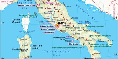 Mapa de nàpols itàlia voltants