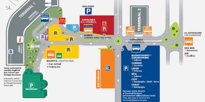 Capodichino mapa de l'aeroport