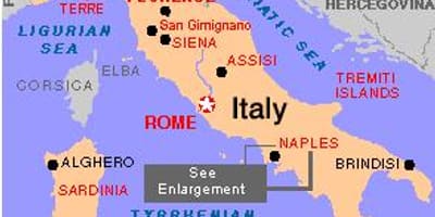 De nàpols a itàlia mapa