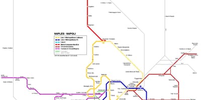 Mapa de nàpols itàlia metro