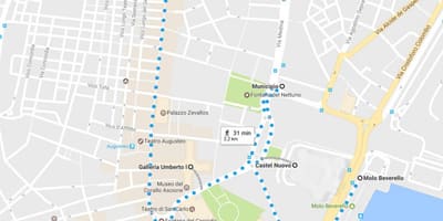 Nàpols recorregut a peu mapa