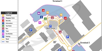 Mapa de nàpols terminal de l'aeroport
